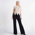 thumbnail image 2 of Devoted Embossed velvet flared pants, 2 of 3