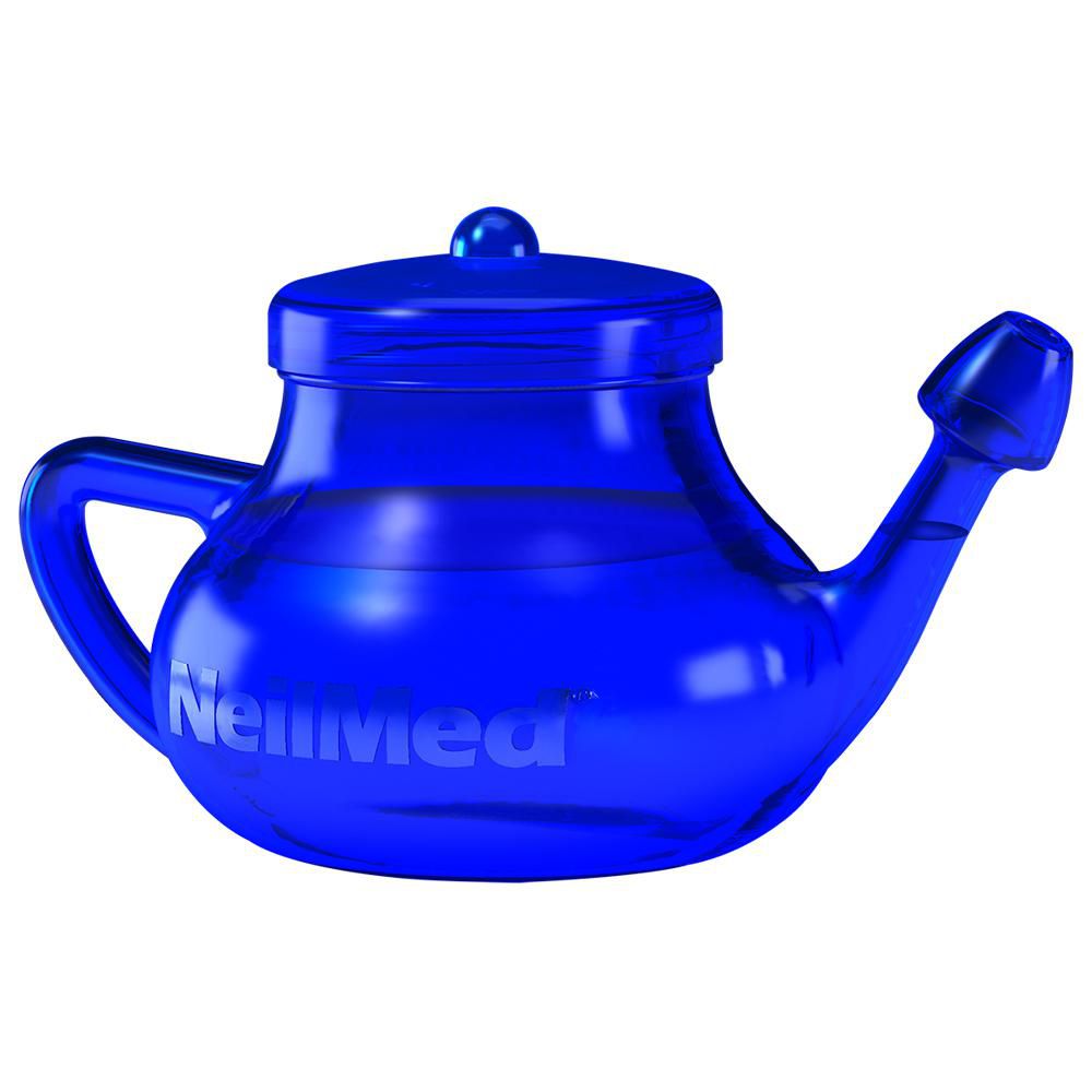 Nasaflo Pot Pour Neti Transparent Avec 50 Sachets Prêts À dispositif pour  douche nasale 