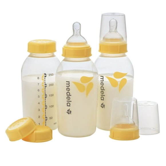 Medela Breast Milk Bottle, Collection and Storage Containers Set -3pk/250ml, 3 Pack of 250 ml Bottles