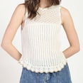 thumbnail image 1 of Bloom Girl Contrast Knit Sweater Tank, Sizes XS-XL, 1 of 4