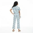 thumbnail image 3 of Justice Girls' Notched Collar Pajamas with Scrunchie 3-Piece Set, 3 of 8