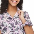 thumbnail image 4 of Justice Girls' Notched Collar Pajamas with Scrunchie 3-Piece Set, 4 of 8