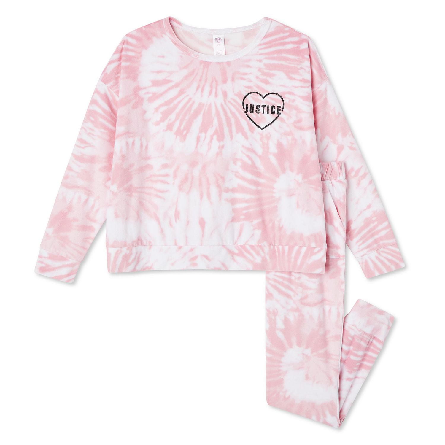 Justice Girls' Cuffed Pajamas 2-Piece Set
