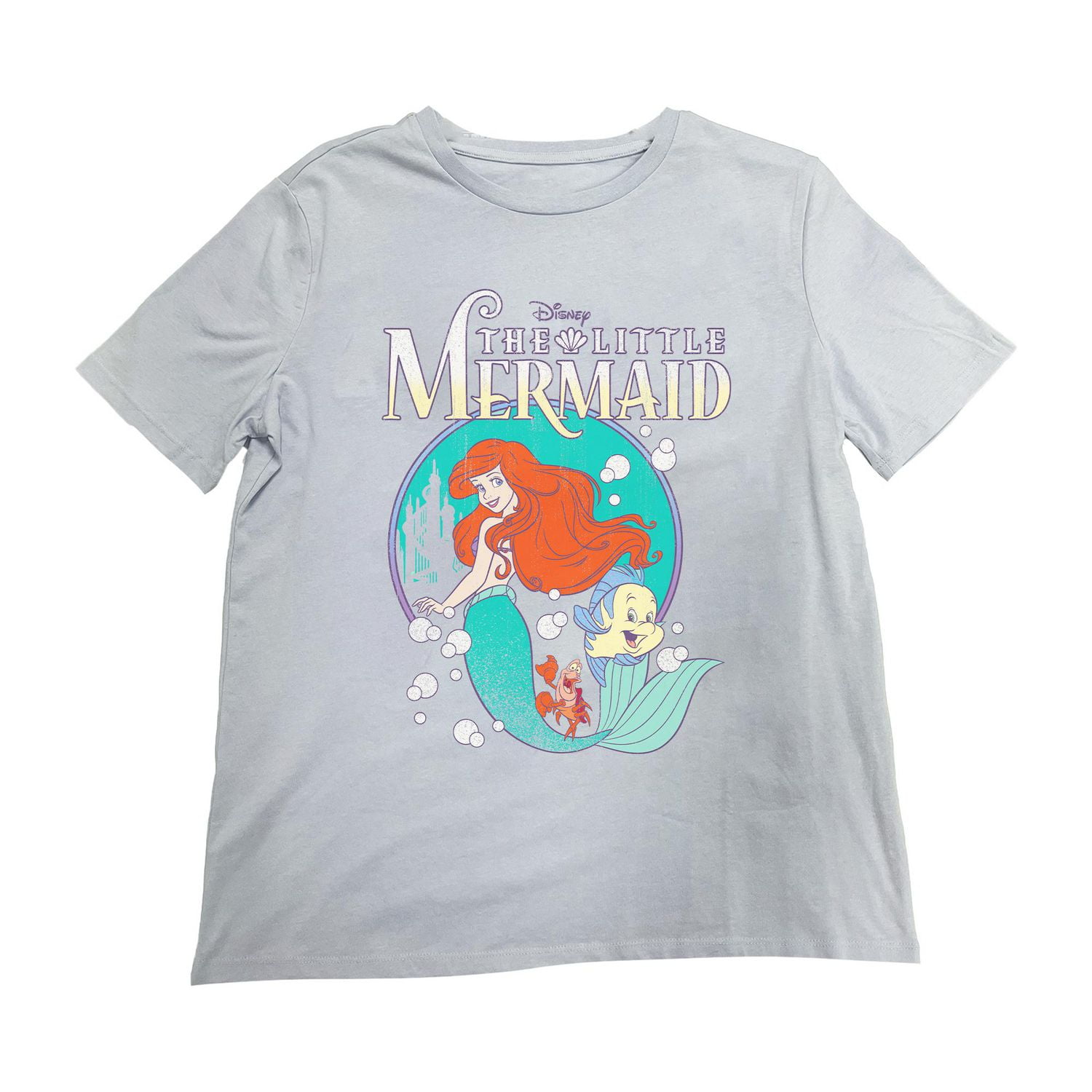 Disney Princess T-shirt à manches courtes pour femme Petite Sirène Bulles