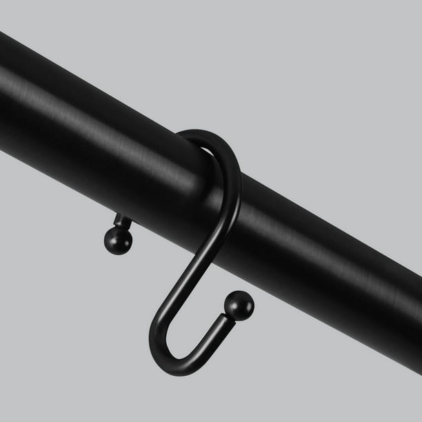 Mainstays Decorative S-Shaped Shower Hooks, Black, Decorative S