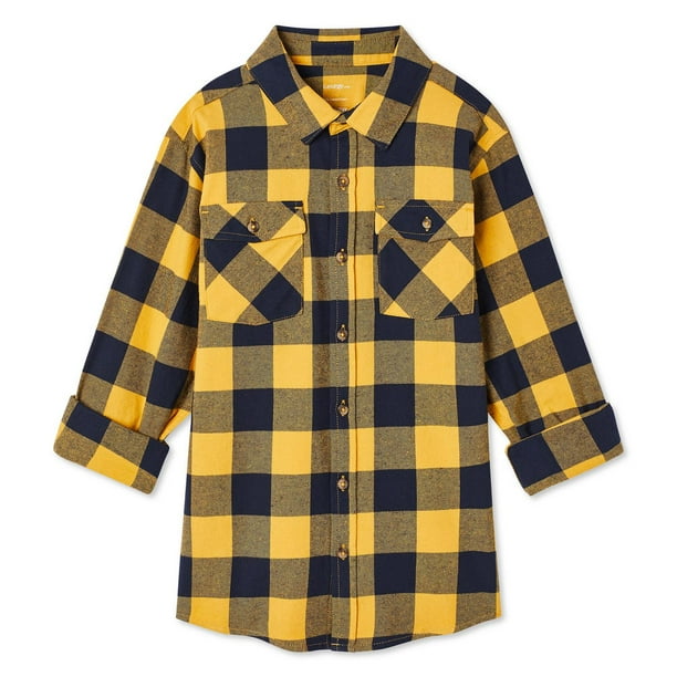 George Boys' Plaid Flannel Shirt - Walmart.ca