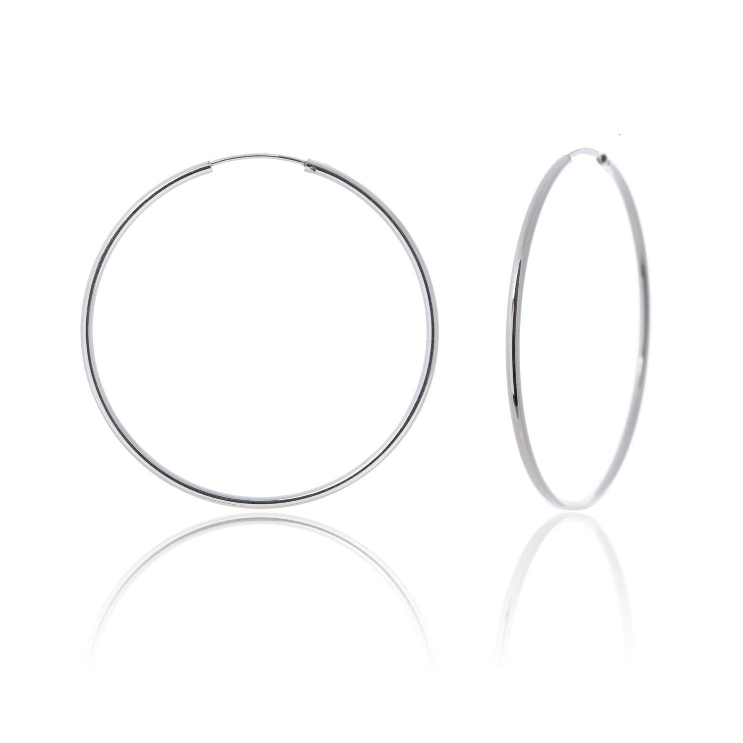 Charisma sterling silver 50mm endless round tube hoop