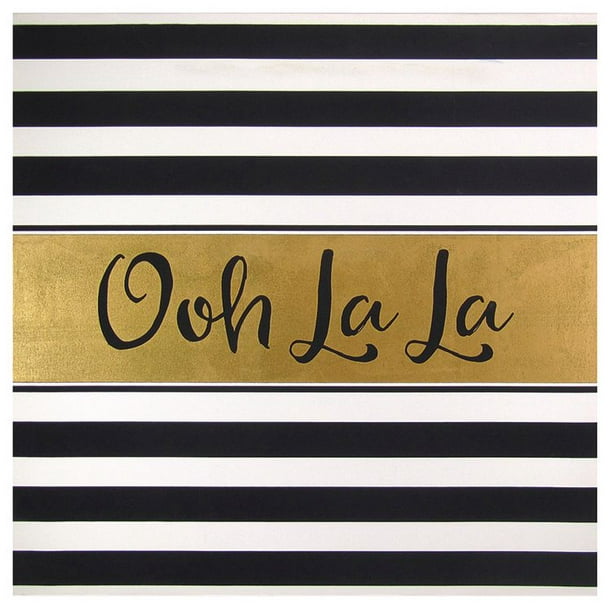 Ensemble de toiles embellies d'or « Ooh La La » de hometrends