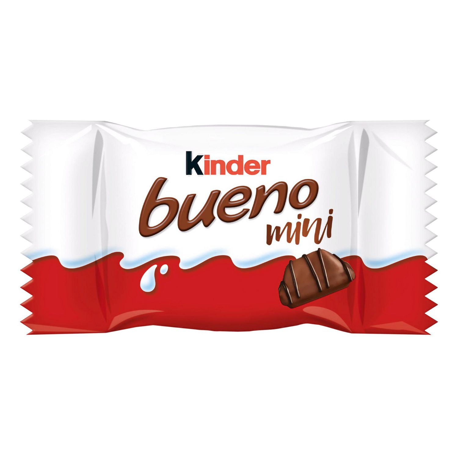 KINDER BUENO Mini Milk Chocolate and Hazelnut Cream Candy Bars, 18 Count, 18 Pieces, 97g