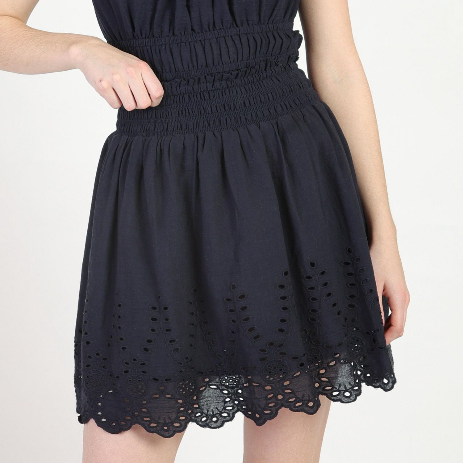 Bloom Girl Smocked Eyelit Skirt Sizes XS-XL