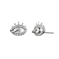 thumbnail image 1 of Charisma sterling silver evil eye cubic zirconia stud earrings, 1 of 1