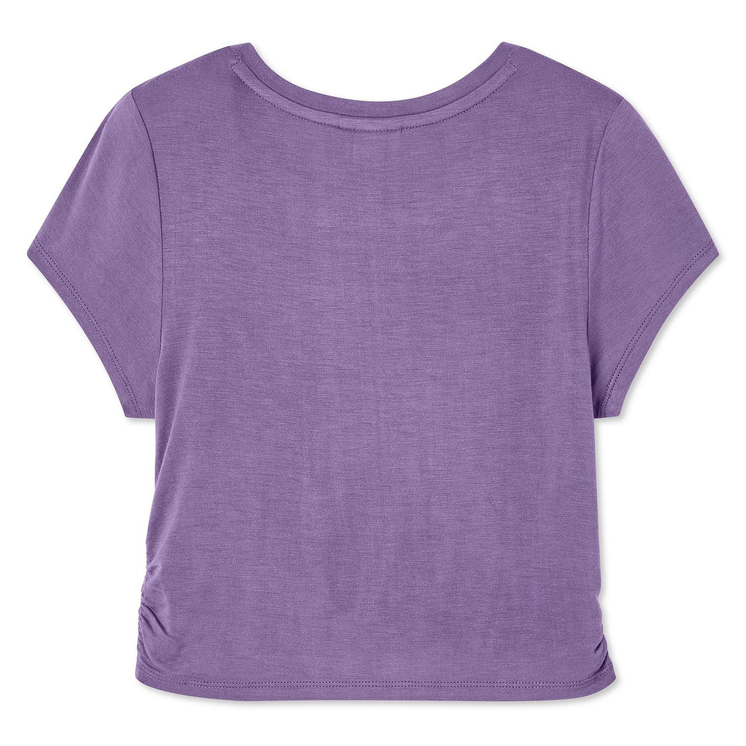 My Sister's Closet Girls' Side Ruched Graphic Tee