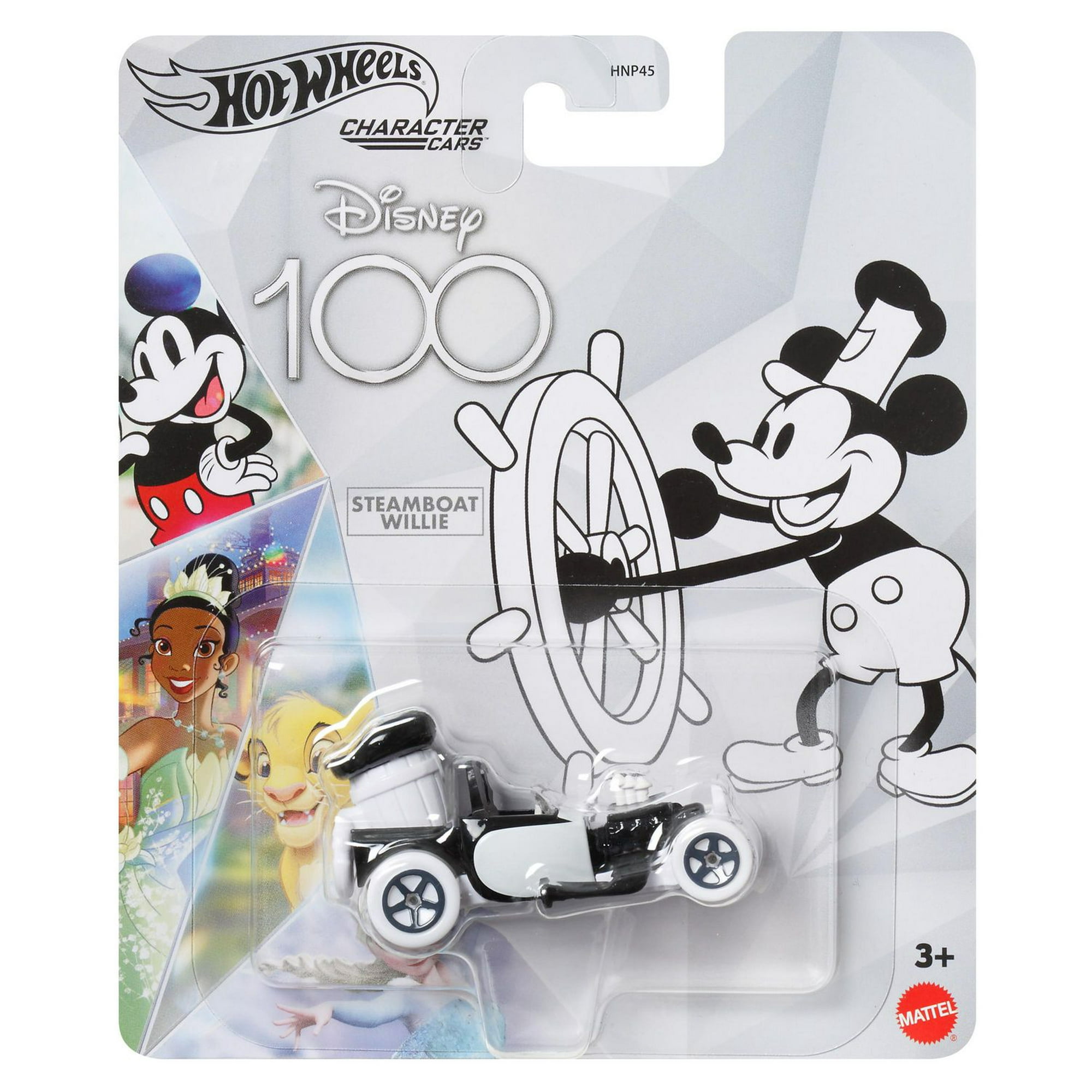  Hot Wheels Set of 6 Disney/Pixar Character Cars, Series 6, 1/64  Collectible Die Cast Toy Cars, with Steamboat Willie, Ariel, Jiminy  Cricket, Captain Hook, Timon and Mr. Incredible : Toys & Games