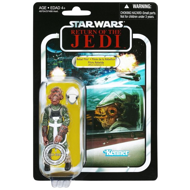 Star Wars : Le Retour du Jedi Collection Vintage - Figurine pilote rebelle (Mon Calamari)