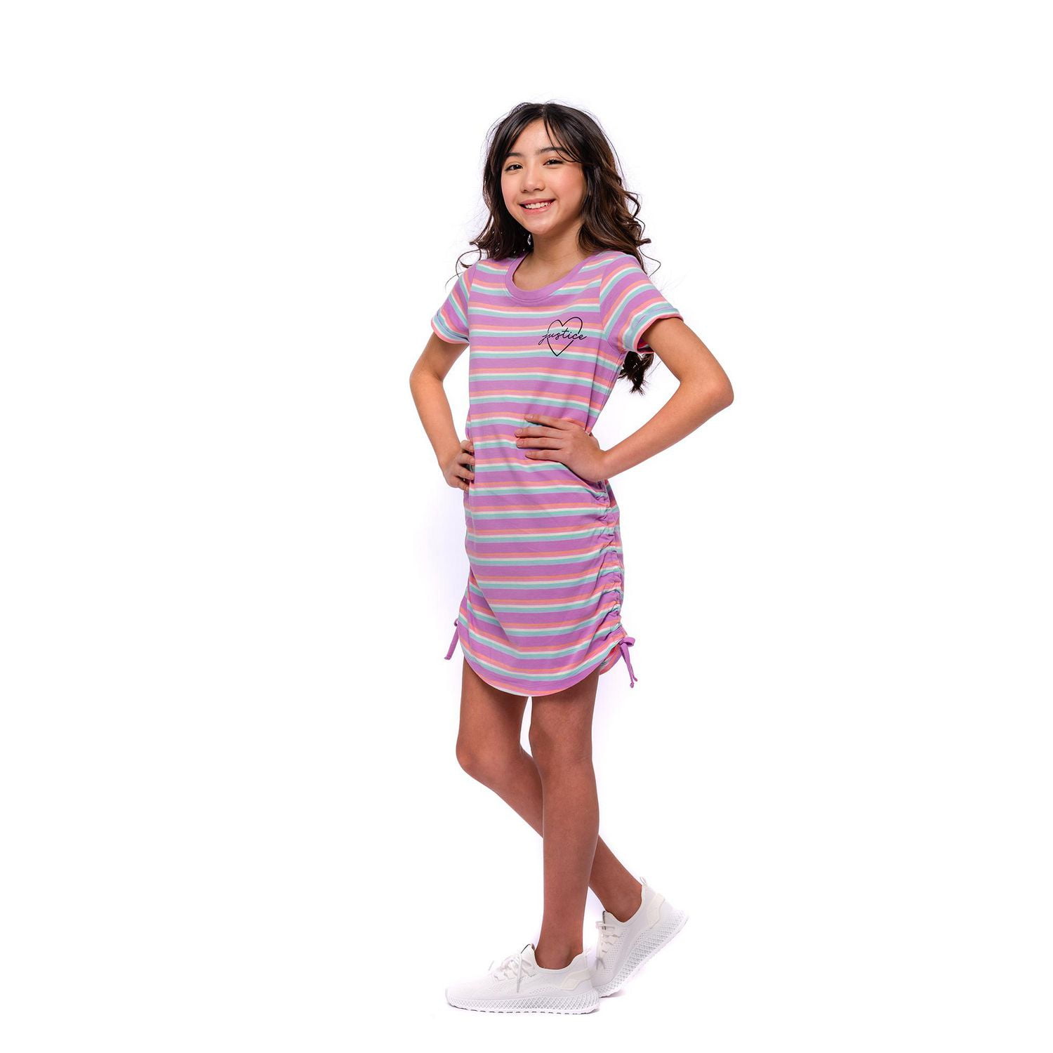 Robe mi-longue Justice Love pour fille