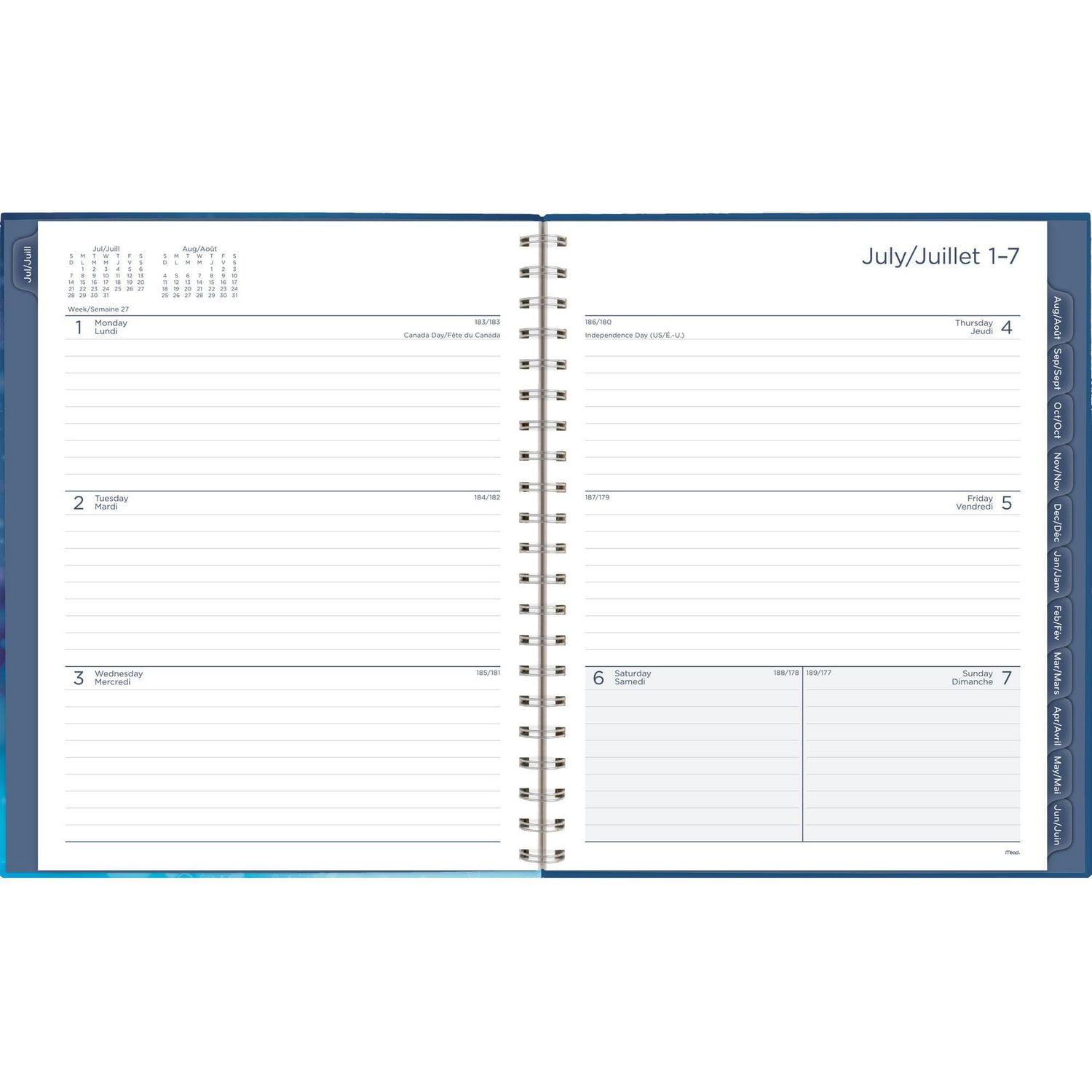 Mead 15M Papillon Bleu Grand Agenda