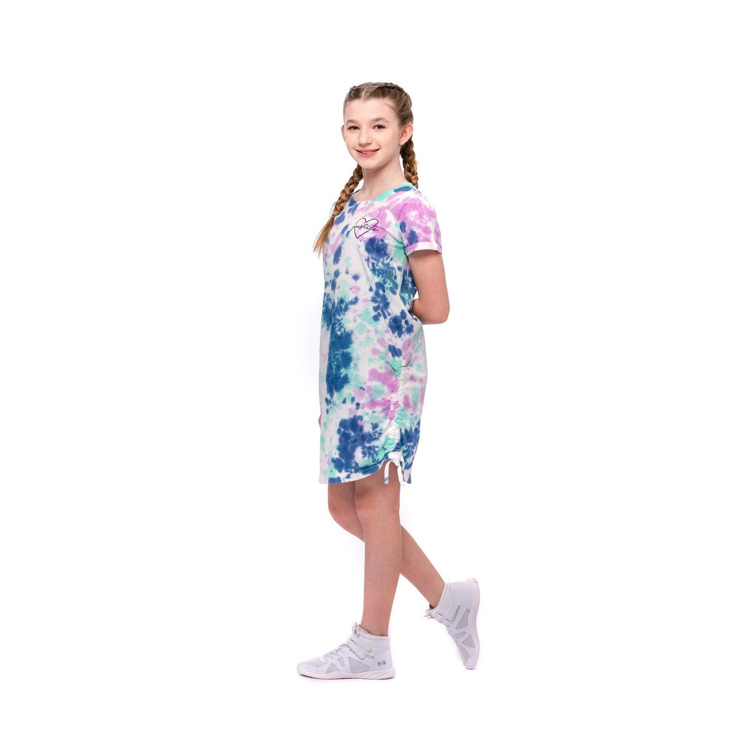 Robe mi-longue Justice Love pour fille