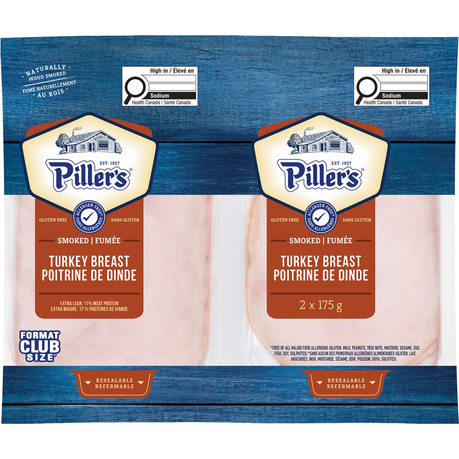 Piller's Smoked Turkey Breast, High Protein, 2 x 175g