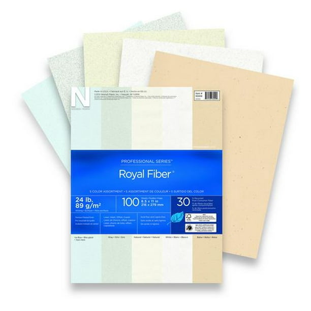 Papier de fibres Royal de cinq couleurs