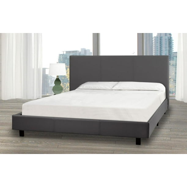 Full Platform Bed & Mattress Set, Grey Walmart.ca