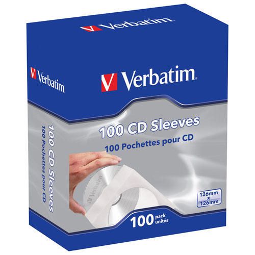 ontwerp Uitgebreid Maladroit VERBATIM 100-Pack Cd & DVD Sleeves (49976) | Walmart Canada