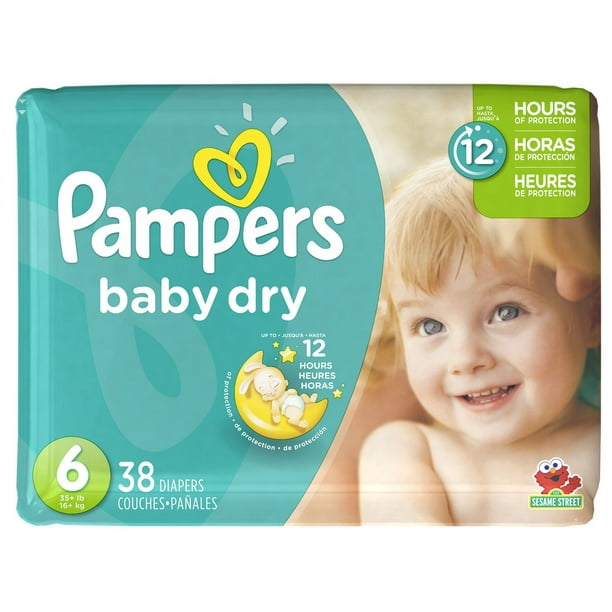 Pampers Couches Baby Dry format Méga