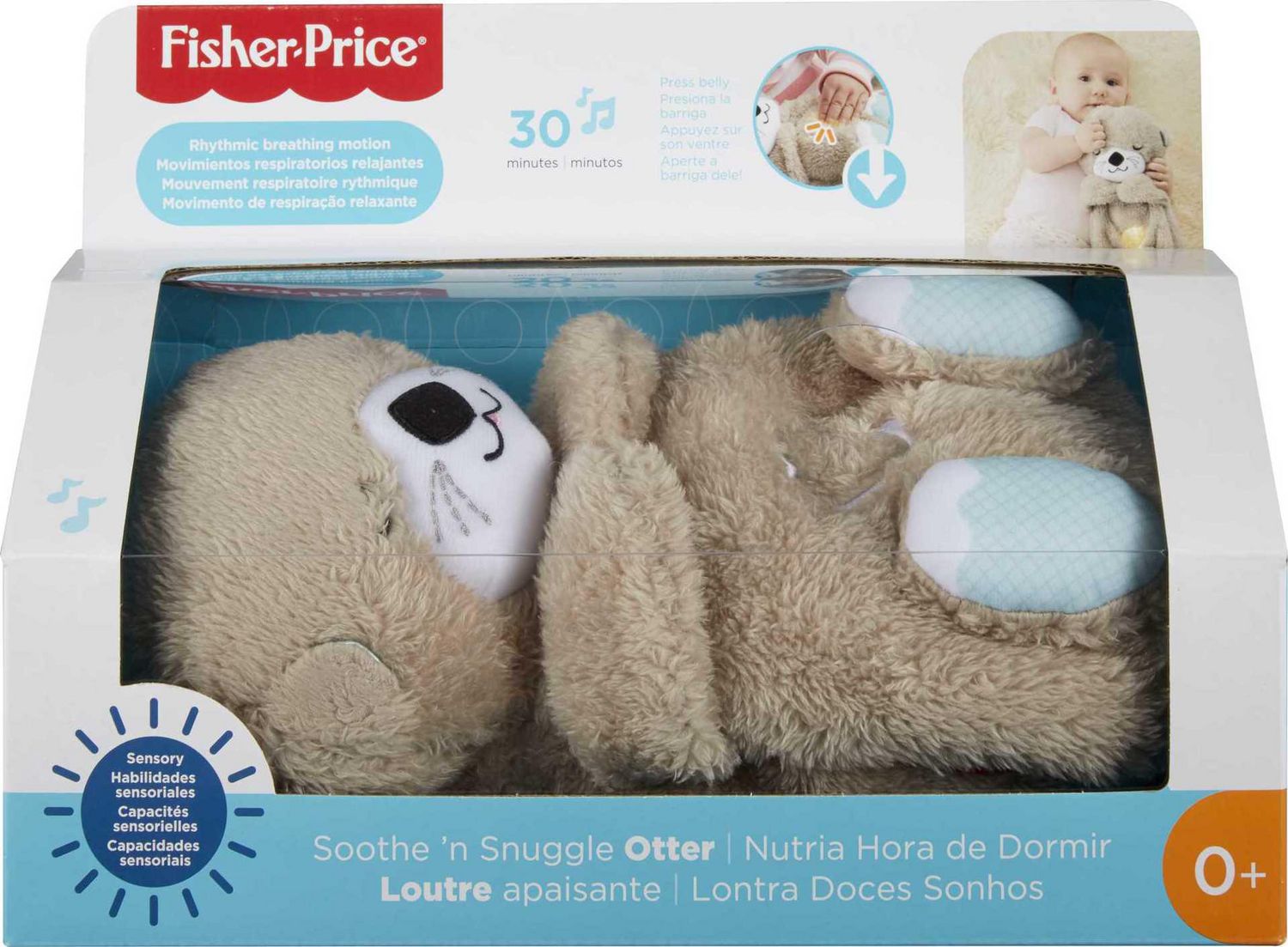 Soothe And Snuggle Otter, jouet en peluche pour bébé qui dort, avec une musique  apaisante et des mouvements rythmiques pour calmer le nouveau-né Kb