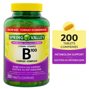 Spring Valley Vitamine B100 Temps complexe libéré- VALUE SIZE