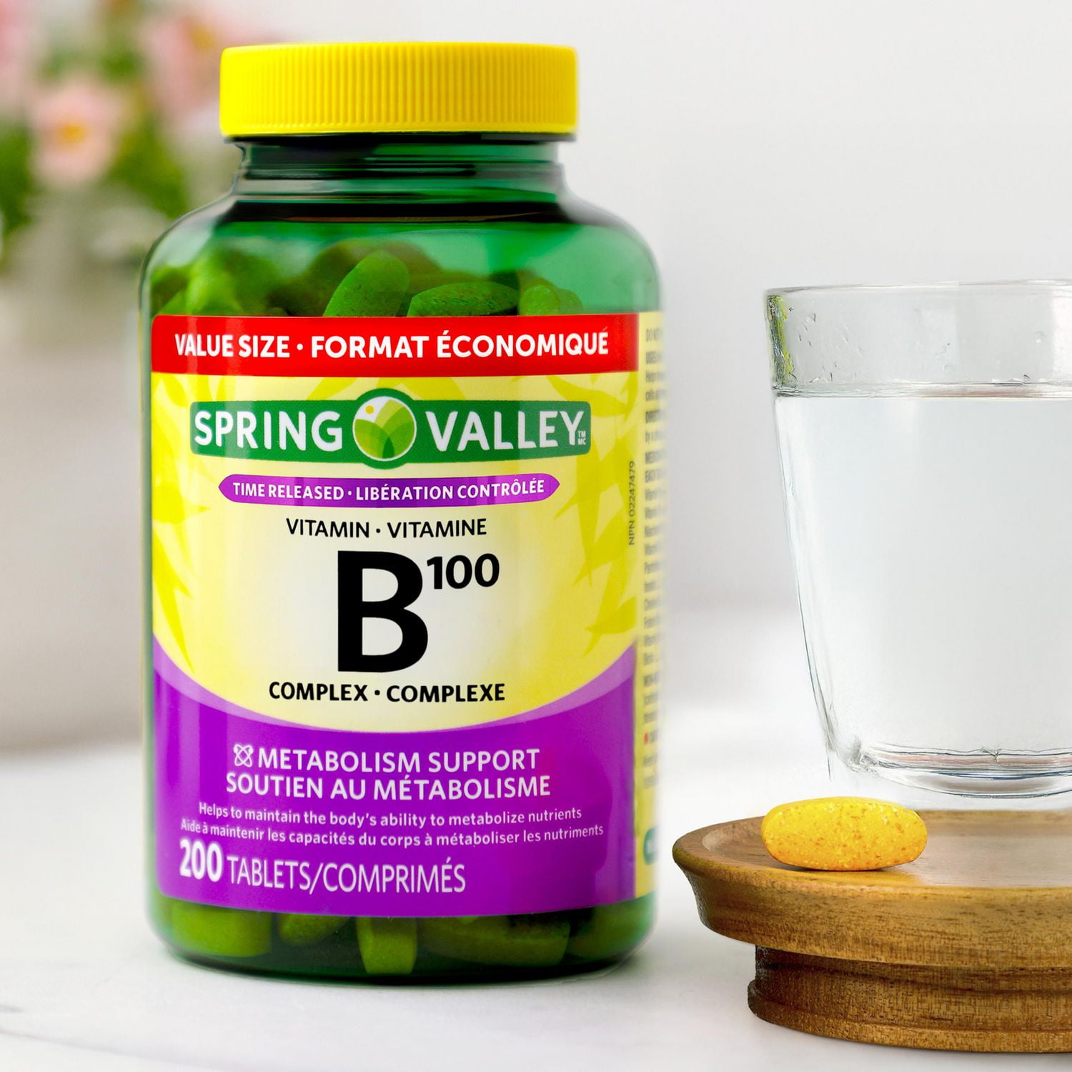 Spring Valley Vitamin B100 Complex Time released- VALUE SIZE, 200 Tablets