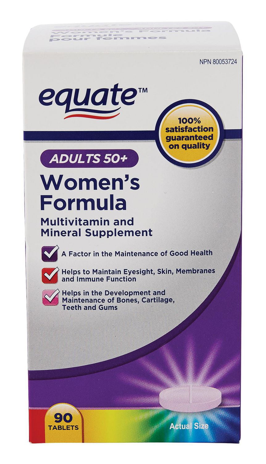 Equate Adults 50+ Women’s Formula Multivitamin And Mineral Supplement