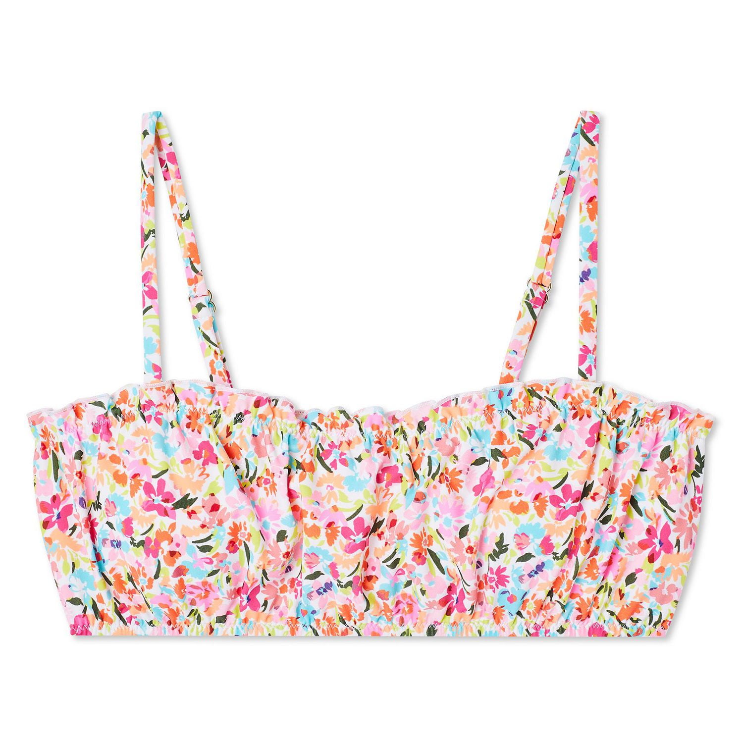 No Boundaries Women's Smocked Swim Top