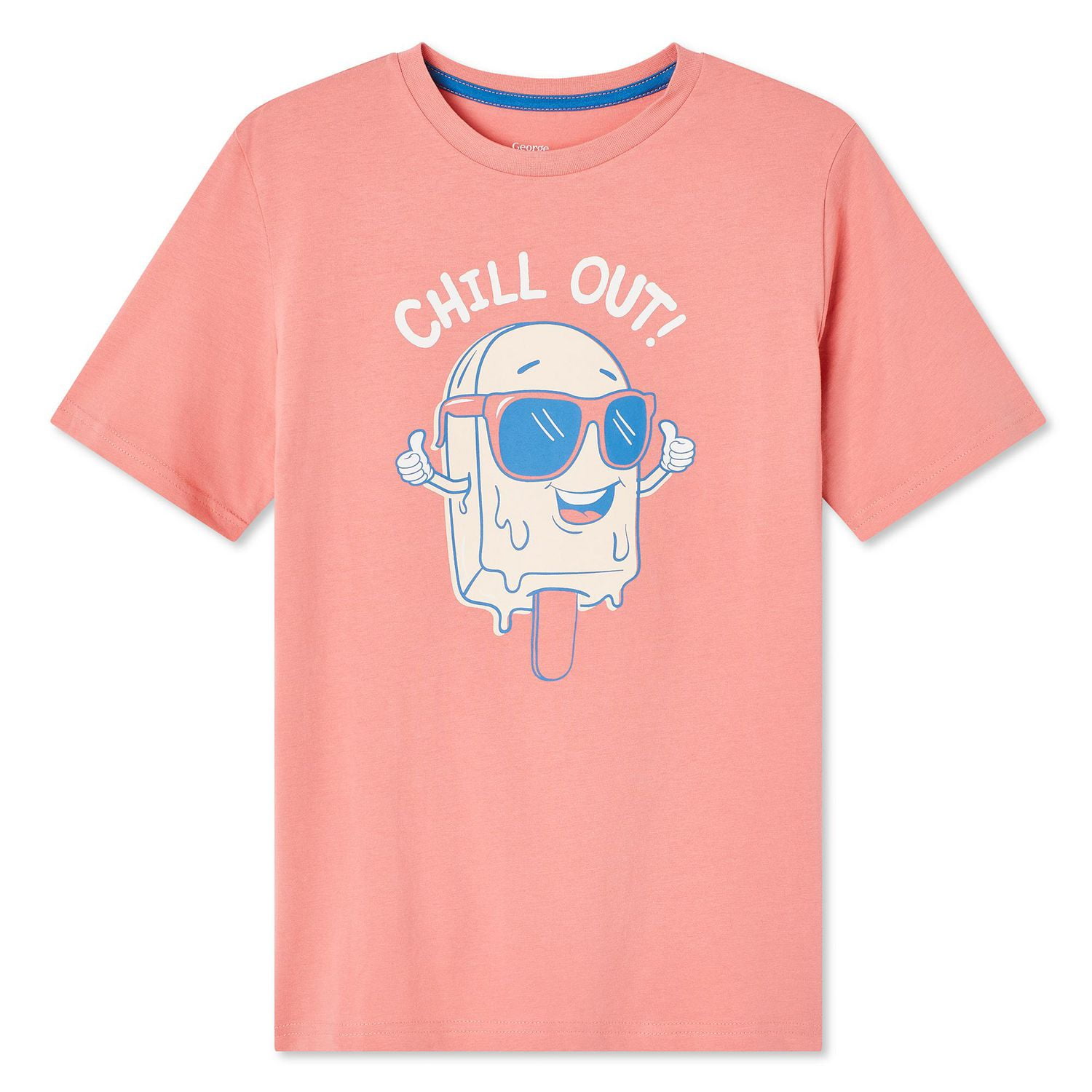 T-shirt Garçon George - 100% Coton, Beige, Manches Courtes, Taille 5-6 Ans