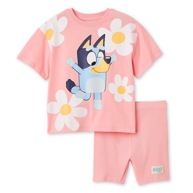 Ensemble 2 pièces avec short Bluey pour petites filles