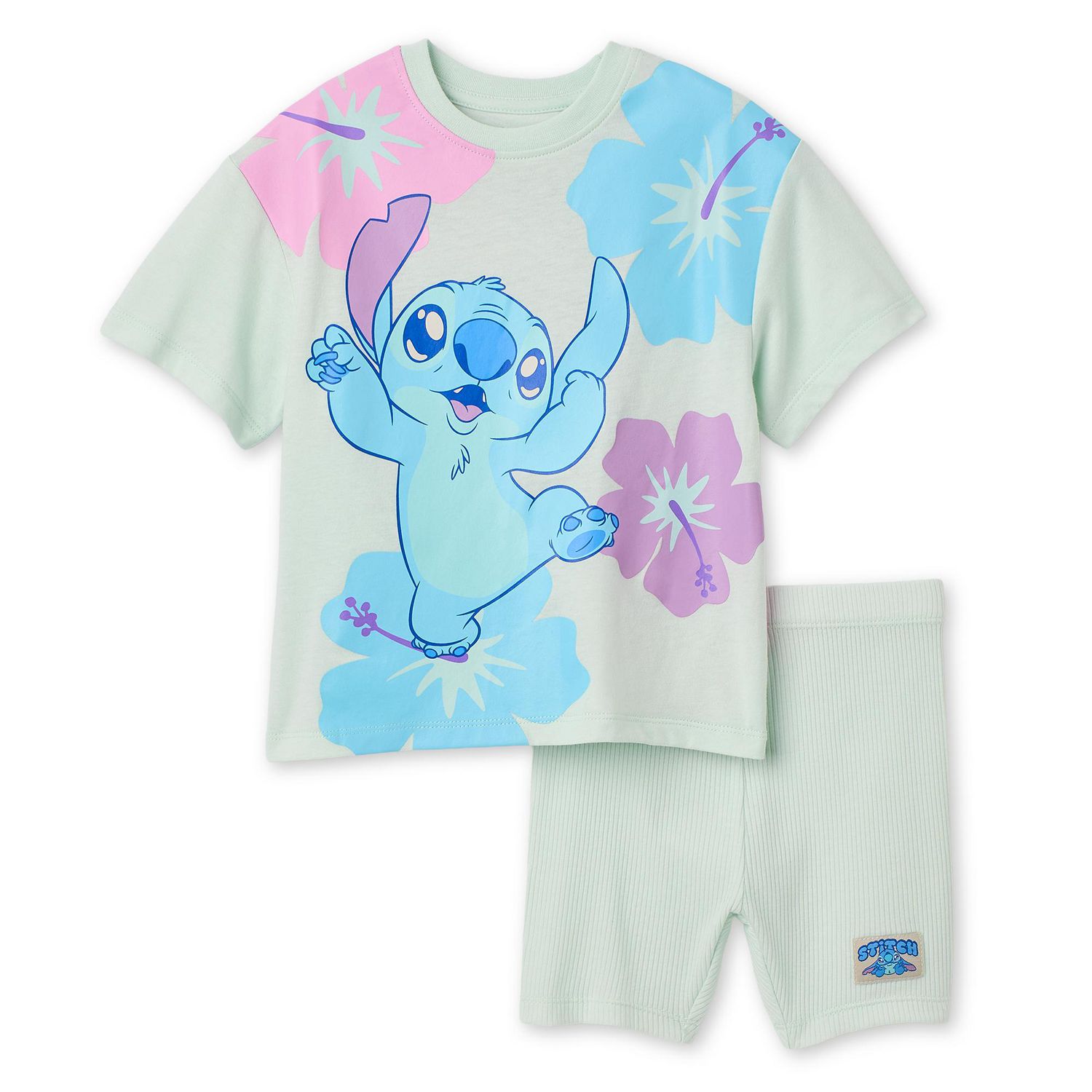 Ensemble 2 pièces avec short Stitch Disney pour petites filles