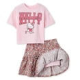 thumbnail image 2 of Ensemble 2 pièces avec jupe-short Hello Kitty pour petites filles, 2 of 2