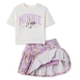 thumbnail image 2 of Ensemble 2&nbsp;pièces avec jupe-short Minnie Mouse Disney pour petites filles, 2 of 2