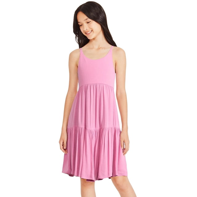 Robe chiffonnée à encolure bain-de-soleil George pour filles