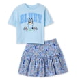 thumbnail image 1 of Bluey Toddler Girls' Two Piece Skort Set, 1 of 2