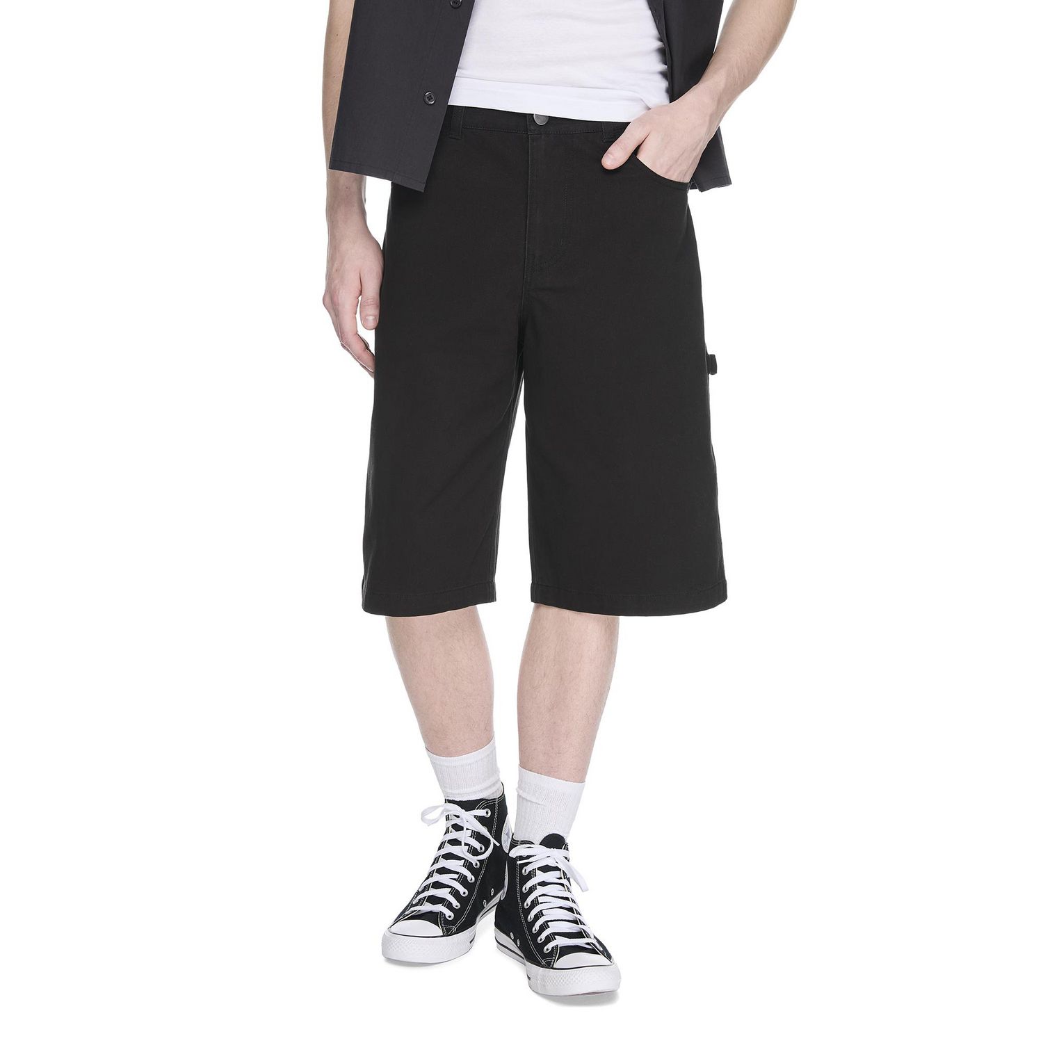 Short en jean utilitaire ample No Boundaries pour hommes