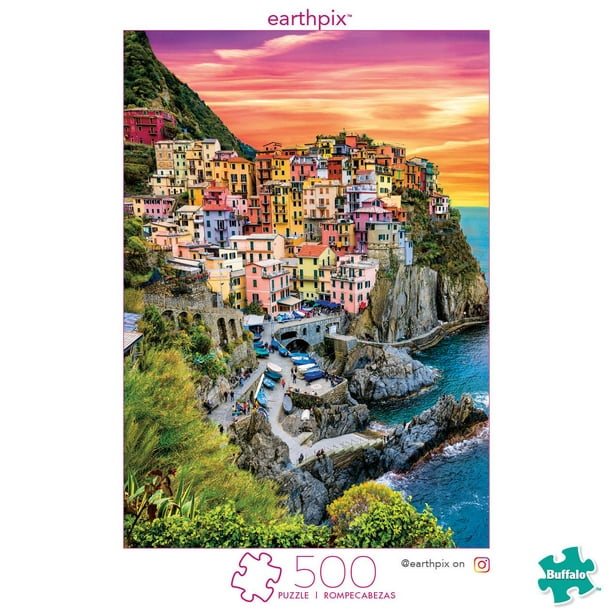 Buffalo Games Earthpix Le puzzle Cinque Terre Sunset en 500 pièces