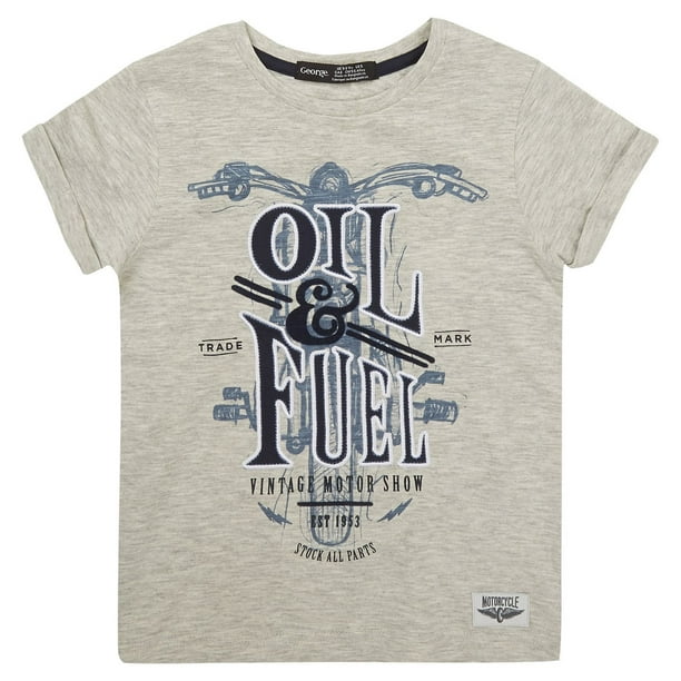 T-shirt à motif « Oil & Fuel » George British Design pour garçons