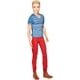 Barbie Fashionistas – Poupée Ken, jean rouge et t-shirt bleu – image 2 sur 6