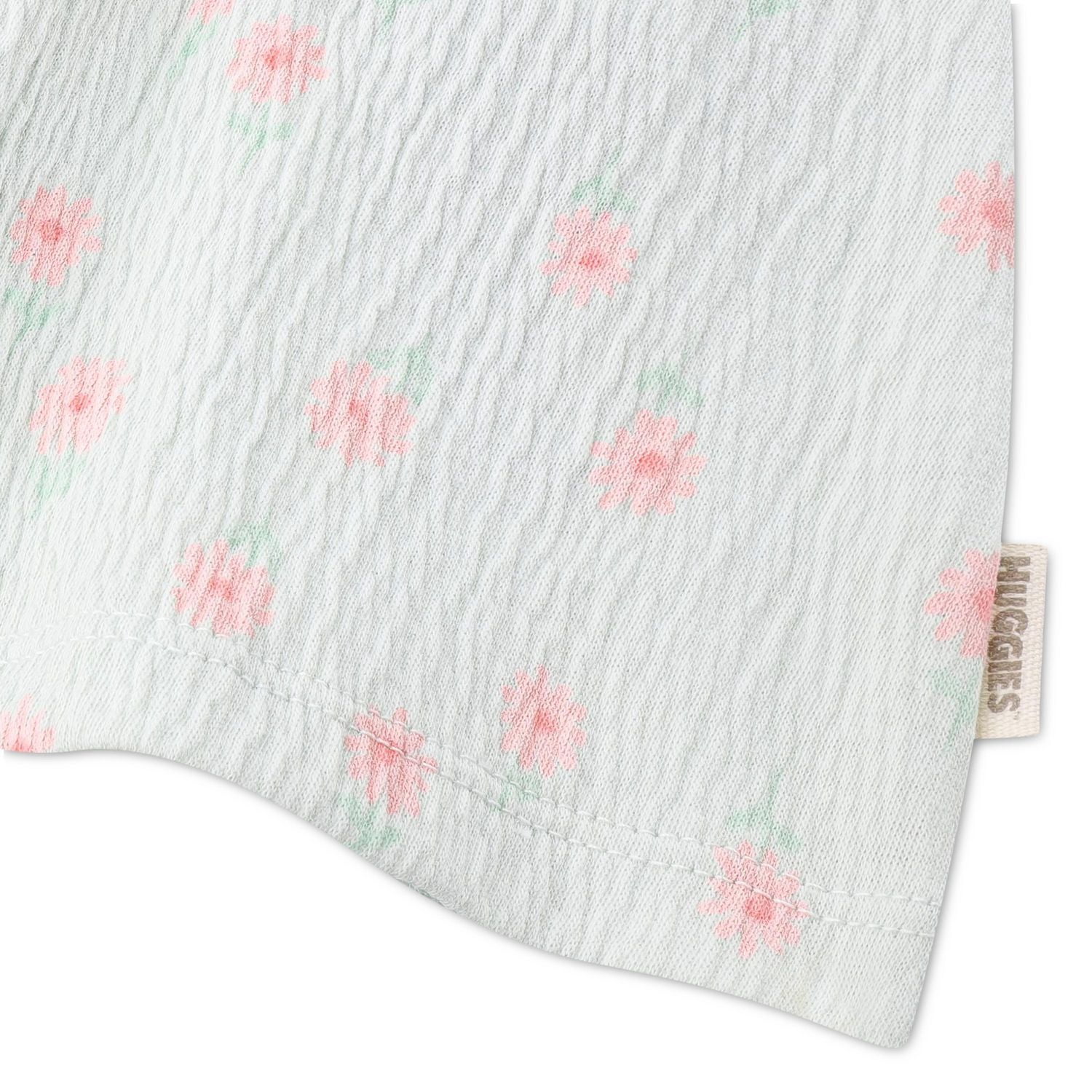 Huggies Happy Hugs Infant Girl Scrunch Jacquard Dress 2-Piece Set