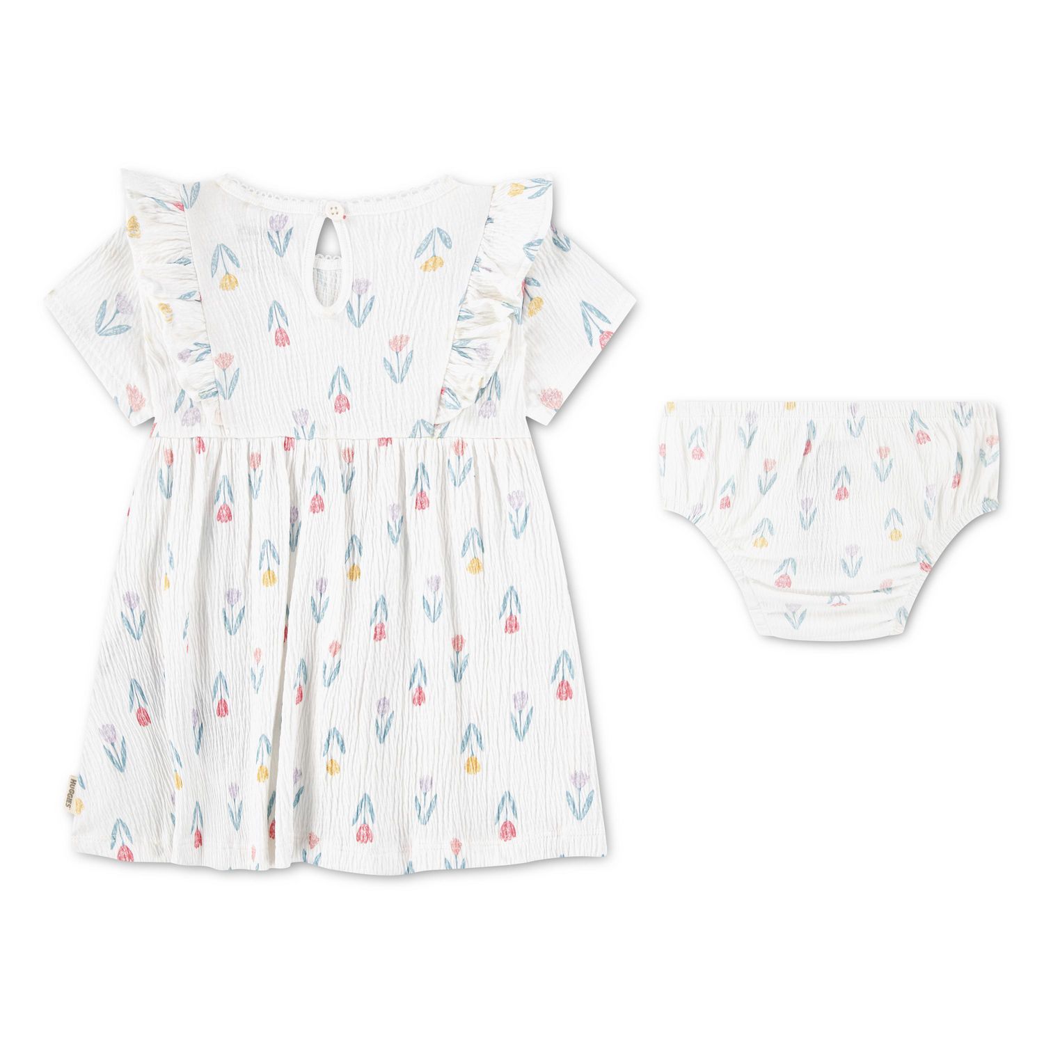 Ensemble 2 pièces Robe en Jacquard Froncé pour Bébé Fille Huggies Happy Hugs