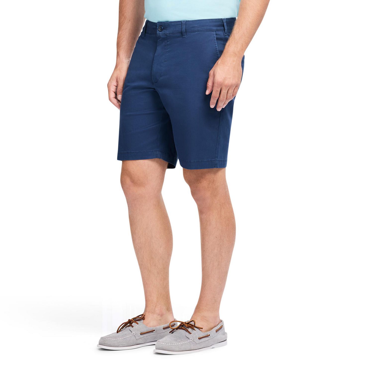 IZOD Short chino Saltwater à devant plat, entrejambe de 9,5 po