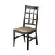 CorLiving Chaises de salle à manger Atwood en bois teint cappuccino avec siège en similicuir, ensemble de 2 – image 3 sur 7