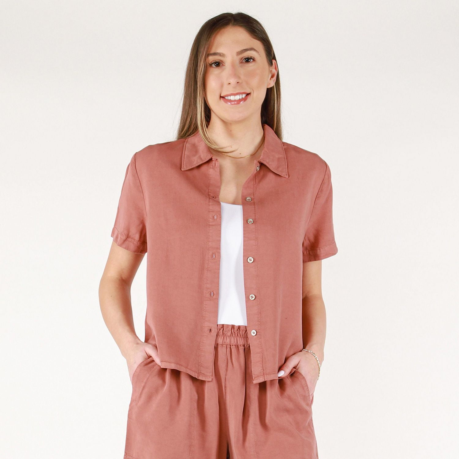 DV Chemise boutonnée à manches courtes
