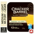 thumbnail image 1 of Cracker Barrel Light Medium Cheddar Cheese Slices, 1 of 10