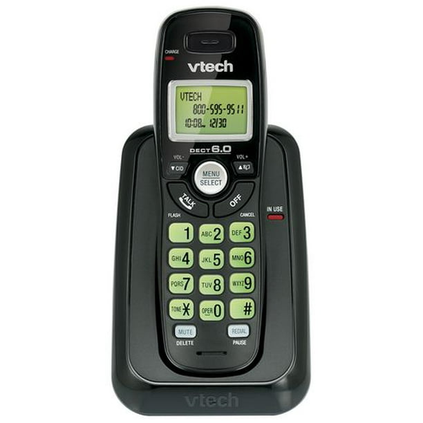 VTech Téléphone noir sans fil avec afficheur - CS6114 