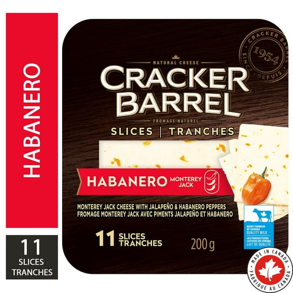 Cracker Barrel Fromage en tranches Monterey Jack à la habanero 11 tranches